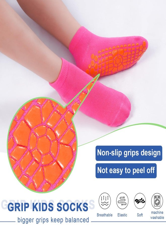 HYCLES Boys Girls Non-Slip Toddler Socks Grip Ankle Sticky Sock Anti-Skid Socks for Kids 6 Pairs for 10-13 Years Kids - Image 4